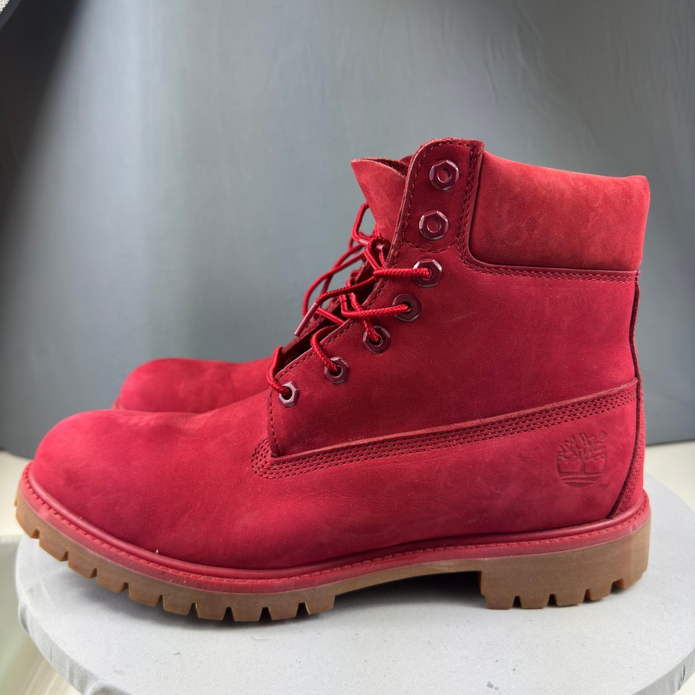 Timberland 6 Inch Premium Boot A1149 Mens Size 11 Waterproof Nubuck Red Boots